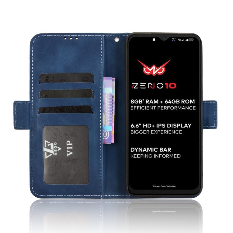 For itel Zeno 10 Skin Feel Calf Texture Card Slots Leather Phone Case