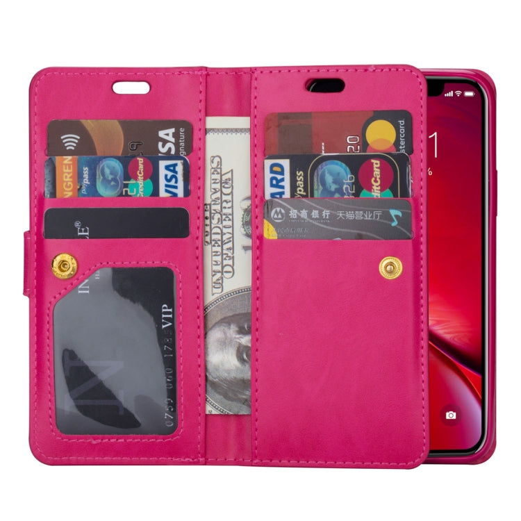 For iPhone 11 Pro Multifunctional Zipper Horizontal Flip Leather Casewith Holder & Wallet & 9 Card Slots & Lanyard