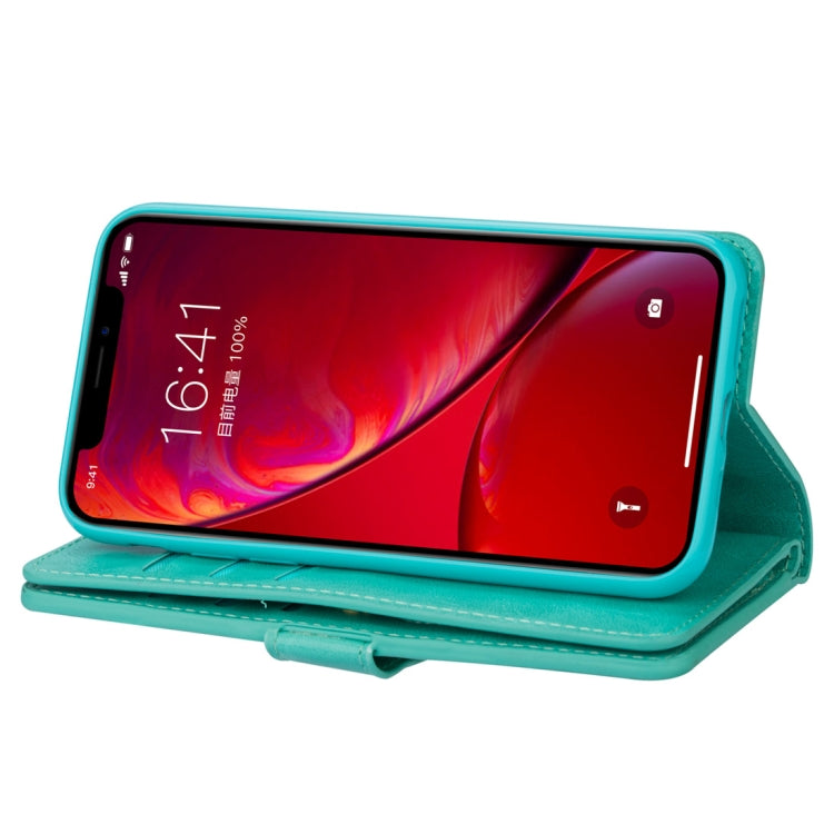 For iPhone 11 Pro Multifunctional Zipper Horizontal Flip Leather Casewith Holder & Wallet & 9 Card Slots & Lanyard