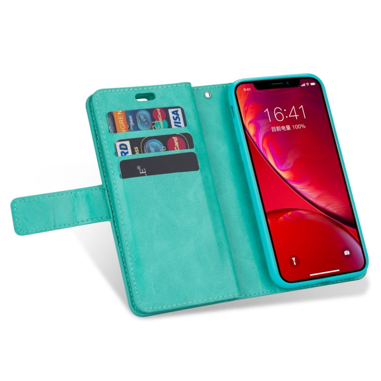 For iPhone 11 Pro Multifunctional Zipper Horizontal Flip Leather Casewith Holder & Wallet & 9 Card Slots & Lanyard