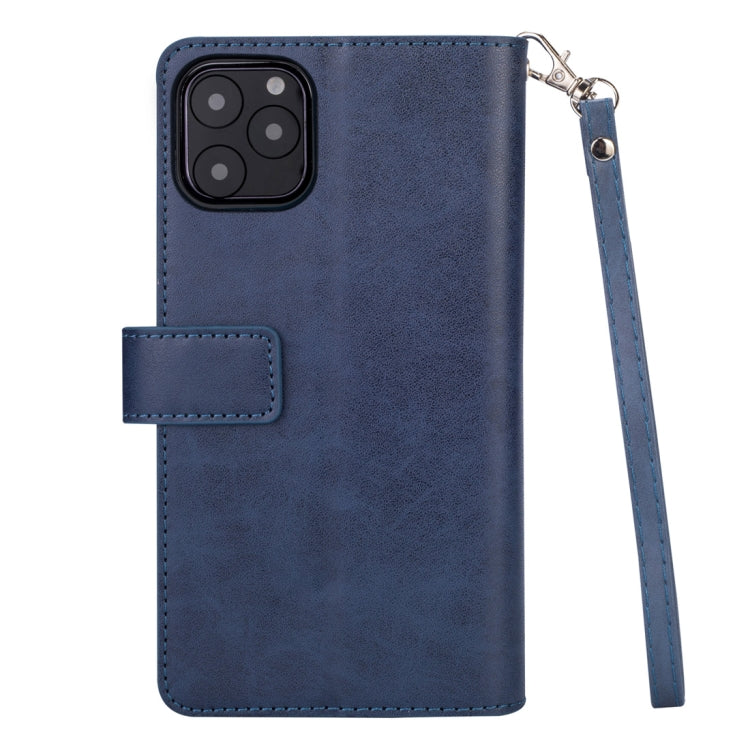 For iPhone 11 Multifunctional Zipper Horizontal Flip Leather Case with Holder & Wallet & 9 Card Slots & Lanyard