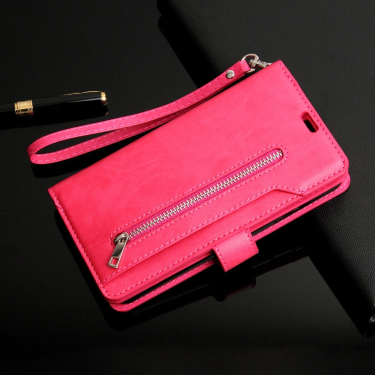 For iPhone 11 Multifunctional Zipper Horizontal Flip Leather Case with Holder & Wallet & 9 Card Slots & Lanyard