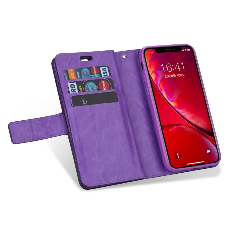 For iPhone 11 Pro Max Multifunctional Zipper Horizontal Flip Leather Case with Holder & Wallet & 9 Card Slots & Lanyard