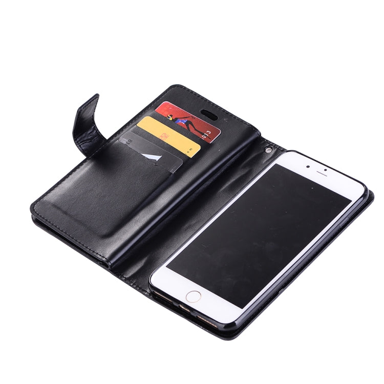 For iPhone 8 Plus & 7 Plus Multifunctional Zipper Horizontal Flip Leather Case with Holder & Wallet & 9 Card Slots & Lanyard