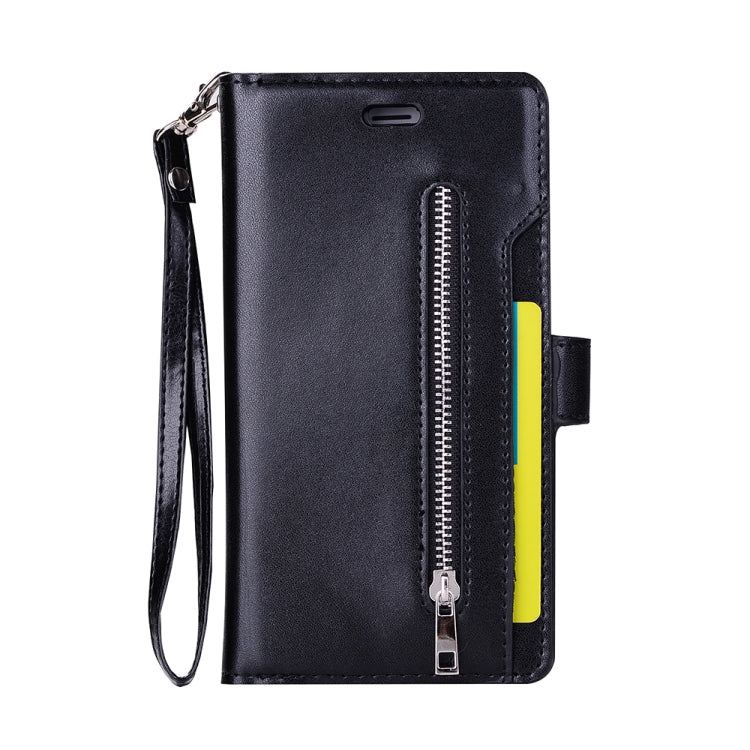 For iPhone 6 Plus & 6s Plus Multifunctional Zipper Horizontal Flip Leather Case with Holder & Wallet & 9 Card Slots & Lanyard