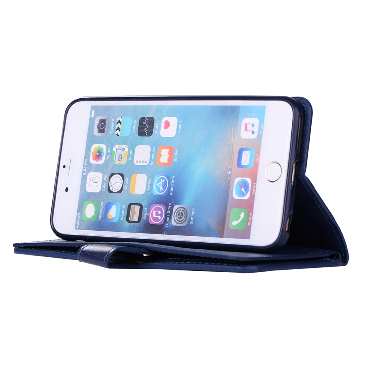 For iPhone 6 Plus & 6s Plus Multifunctional Zipper Horizontal Flip Leather Case with Holder & Wallet & 9 Card Slots & Lanyard