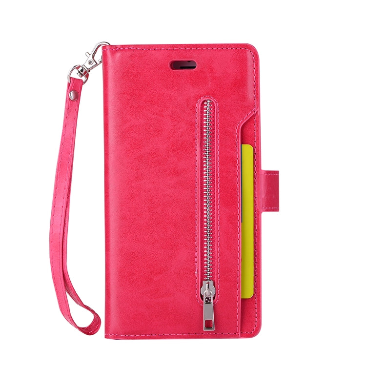 For iPhone 6 Plus & 6s Plus Multifunctional Zipper Horizontal Flip Leather Case with Holder & Wallet & 9 Card Slots & Lanyard