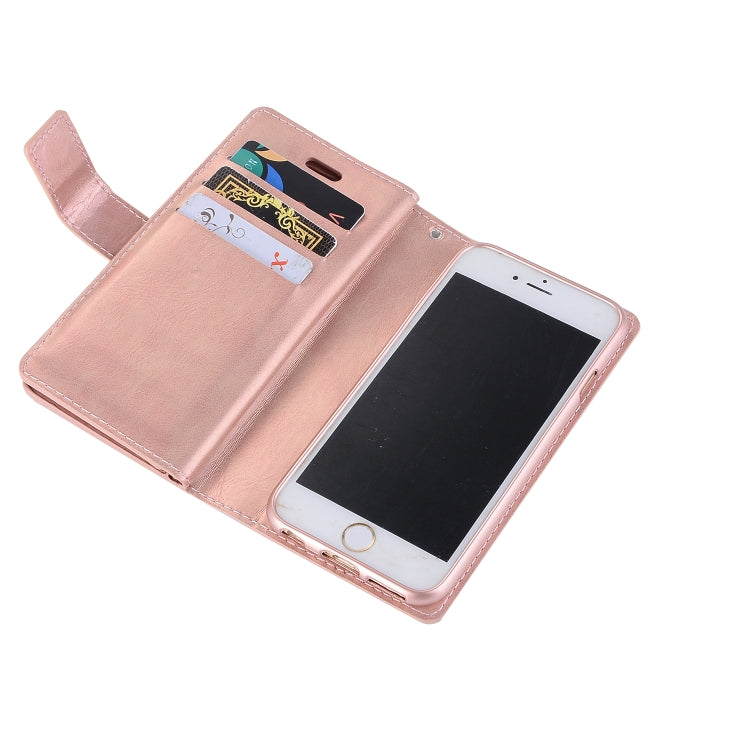 For iPhone 6 Plus & 6s Plus Multifunctional Zipper Horizontal Flip Leather Case with Holder & Wallet & 9 Card Slots & Lanyard