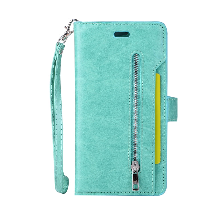 For iPhone 6 Plus & 6s Plus Multifunctional Zipper Horizontal Flip Leather Case with Holder & Wallet & 9 Card Slots & Lanyard