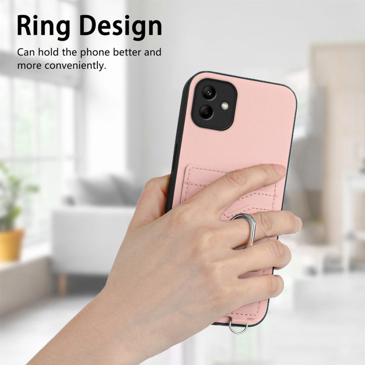 For Samsung Galaxy A04 4G R20 Ring Card Holder Phone Case