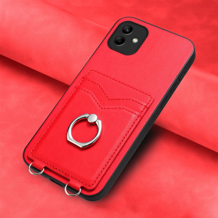 For Samsung Galaxy A04 4G R20 Ring Card Holder Phone Case