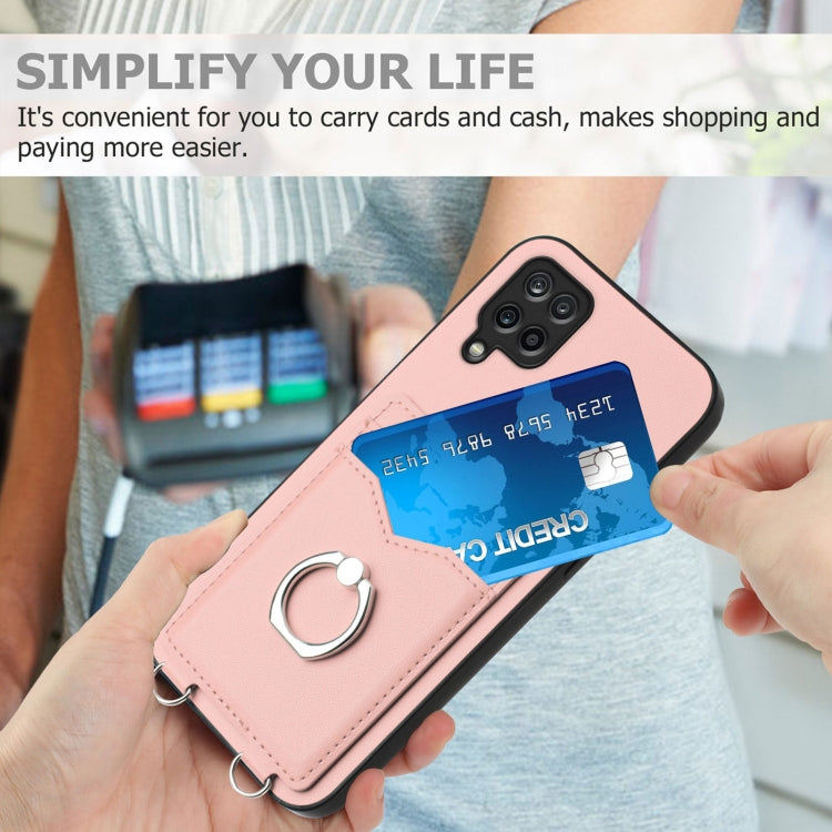 For Samsung Galaxy A12 R20 Ring Card Holder Phone Case