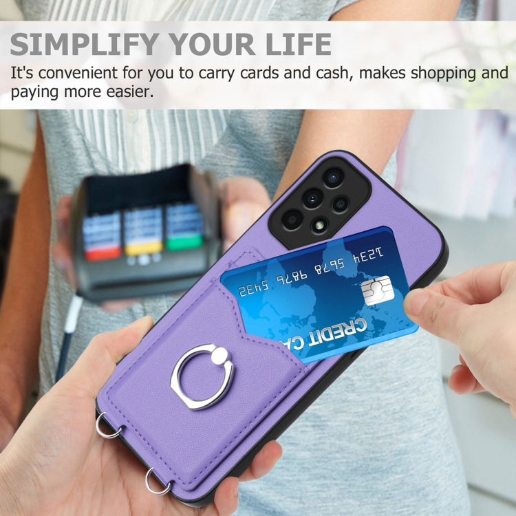 For Samsung Galaxy A13 4G R20 Ring Card Holder Phone Case