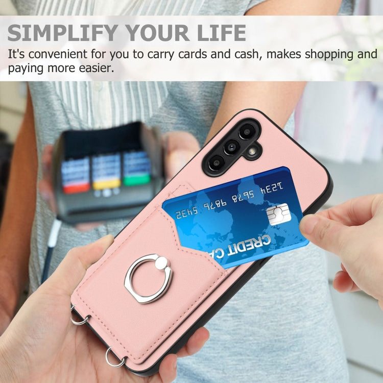 For Samsung Galaxy A13 5G / A04s R20 Ring Card Holder Phone Case