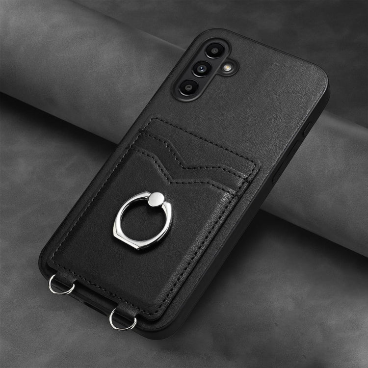 For Samsung Galaxy A13 5G / A04s R20 Ring Card Holder Phone Case