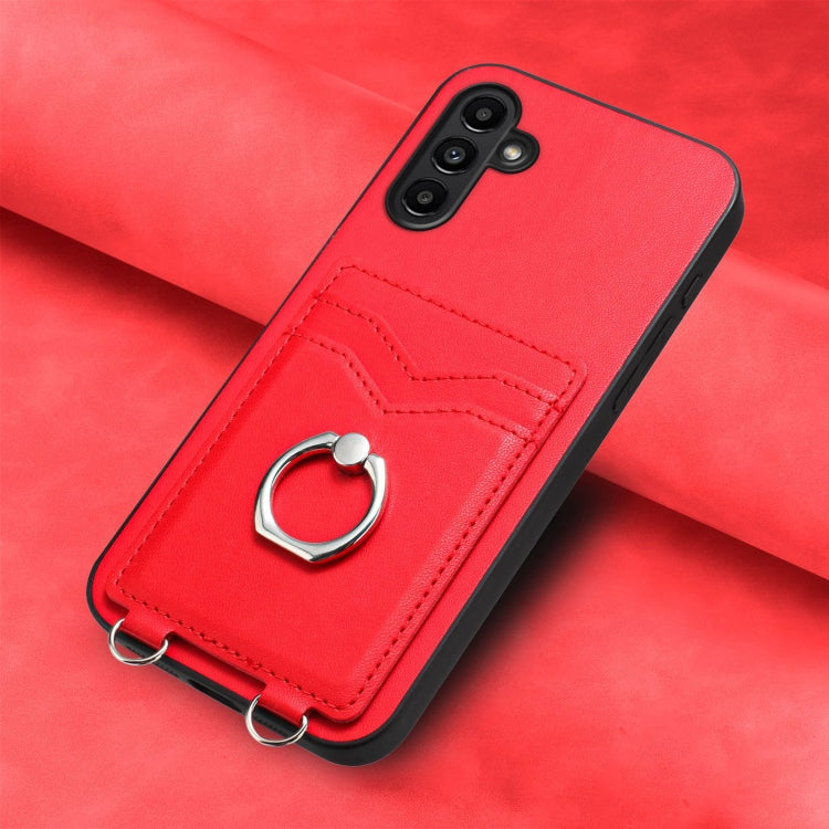 For Samsung Galaxy A13 5G / A04s R20 Ring Card Holder Phone Case