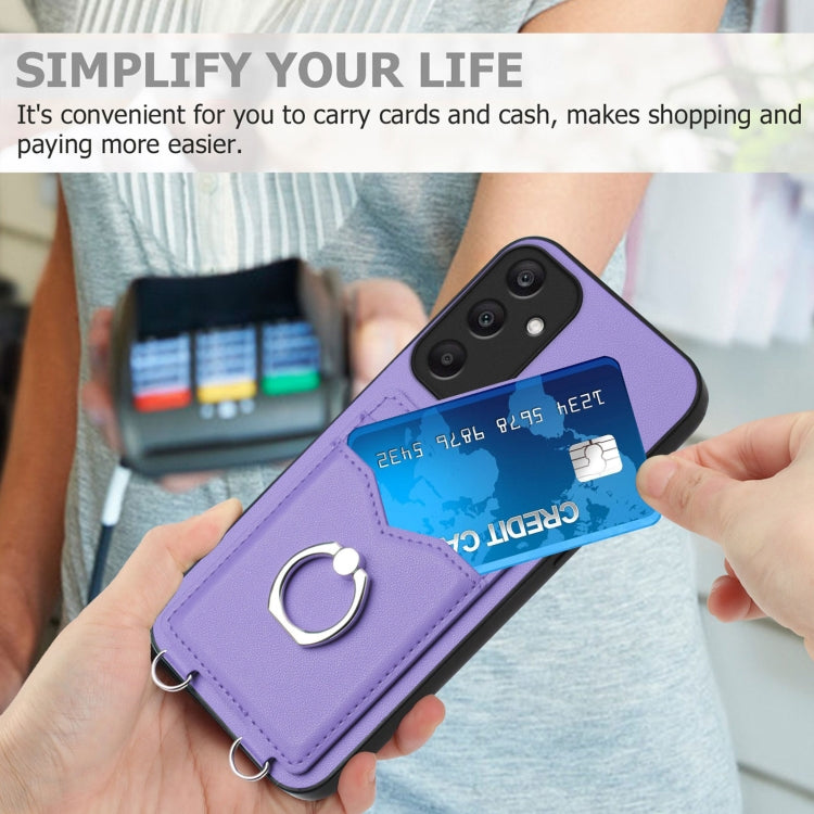 For Samsung Galaxy A25 5G Global R20 Ring Card Holder Phone Case