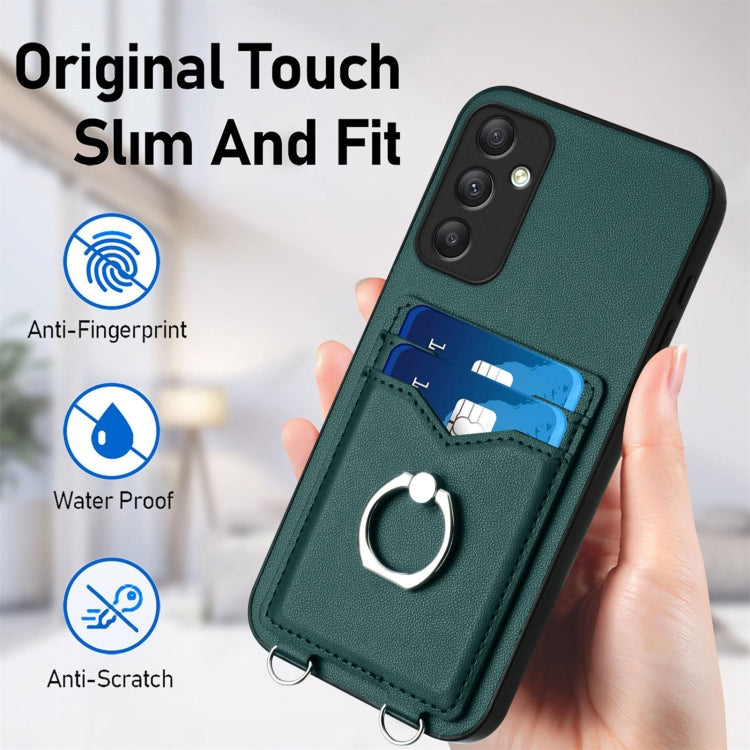 For Samsung Galaxy A34 5G R20 Ring Card Holder Phone Case