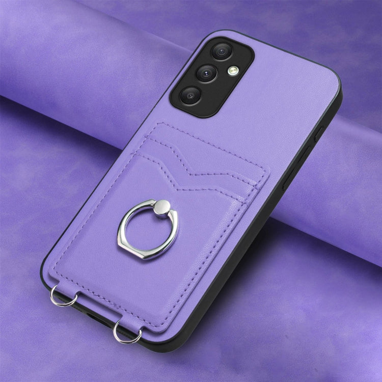 For Samsung Galaxy A34 5G R20 Ring Card Holder Phone Case