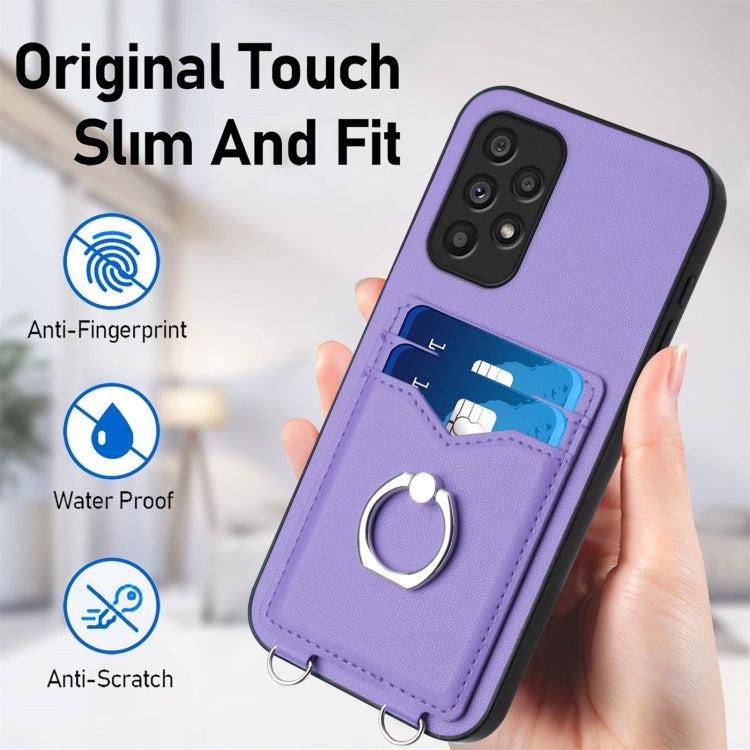 For Samsung Galaxy A53 5G R20 Ring Card Holder Phone Case