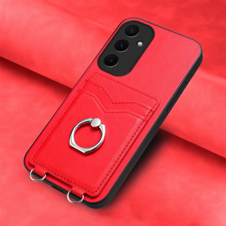 For Samsung Galaxy A55 5G R20 Ring Card Holder Phone Case
