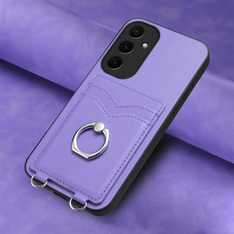 For Samsung Galaxy A55 5G R20 Ring Card Holder Phone Case