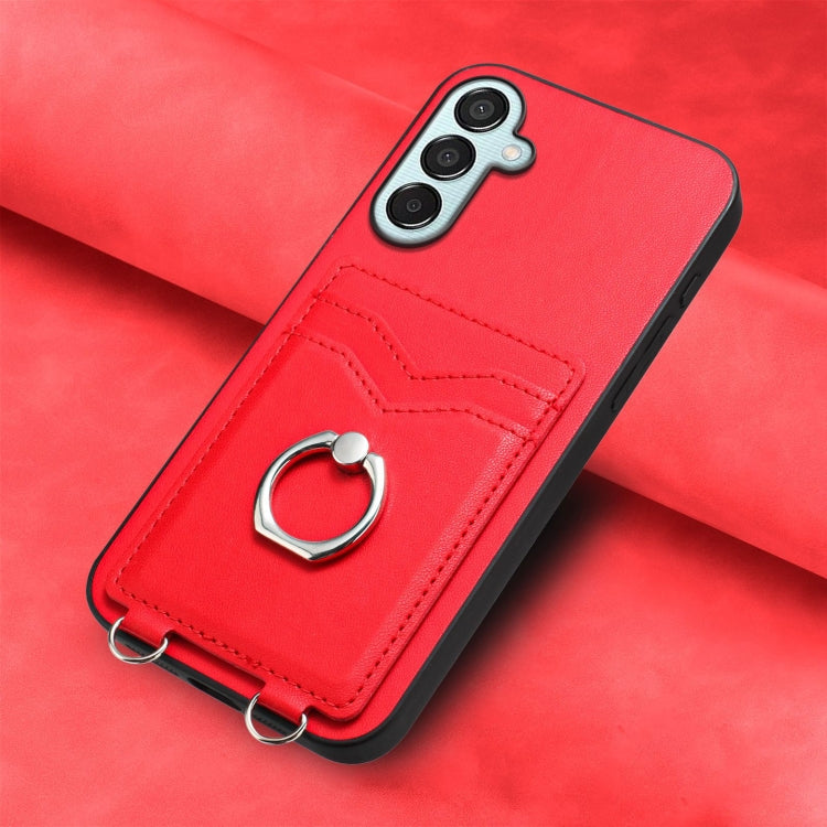 For Samsung Galaxy F15 / M15 R20 Ring Card Holder Phone Case