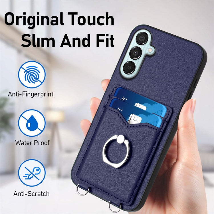 For Samsung Galaxy F15 / M15 R20 Ring Card Holder Phone Case
