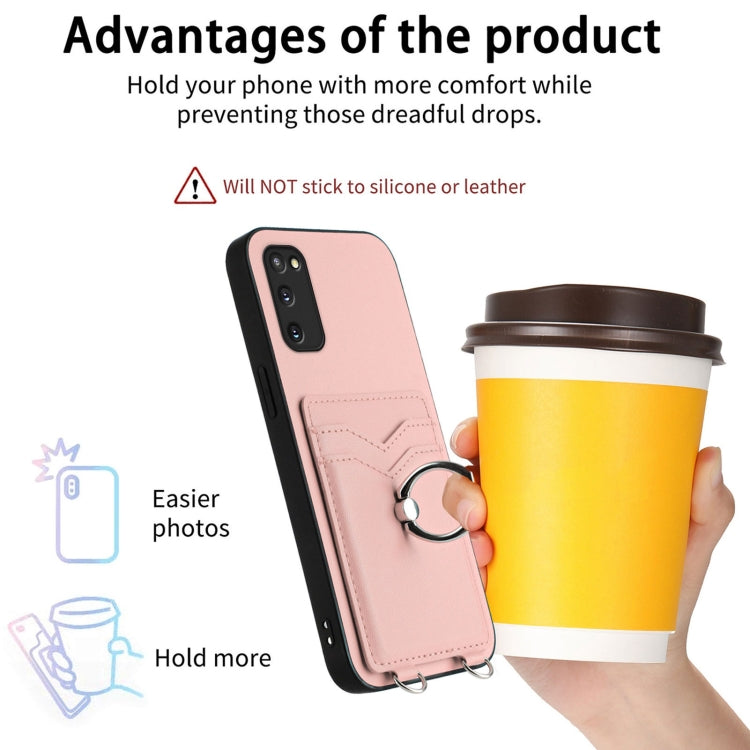 For Samsung Galaxy S20 FE R20 Ring Card Holder Phone Case