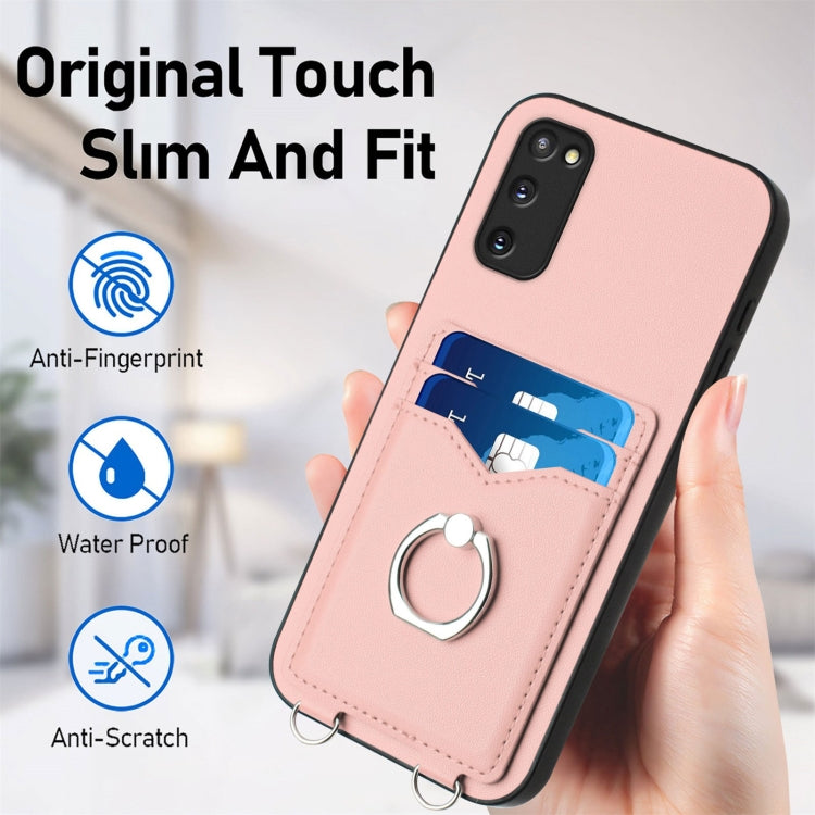 For Samsung Galaxy S20 FE R20 Ring Card Holder Phone Case