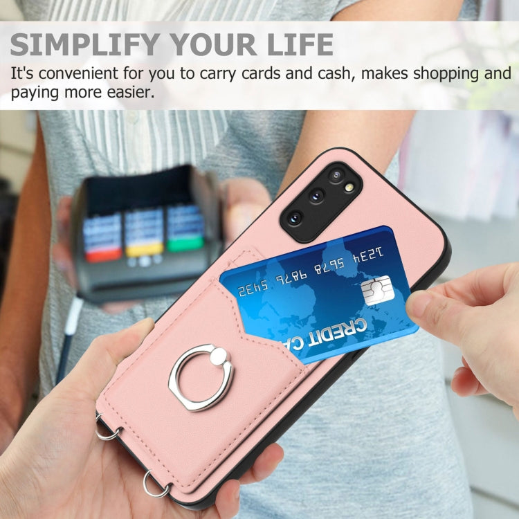 For Samsung Galaxy S20 FE R20 Ring Card Holder Phone Case
