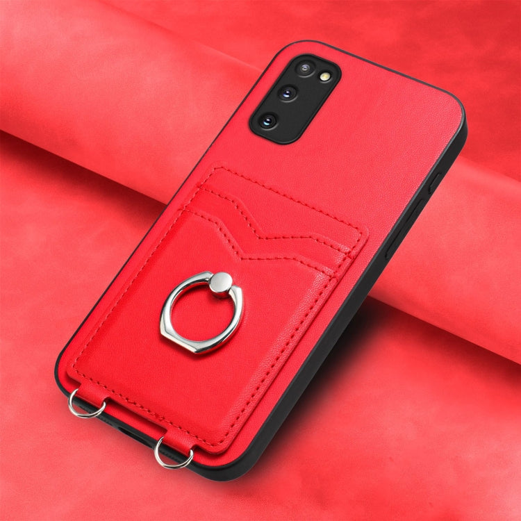 For Samsung Galaxy S20 FE R20 Ring Card Holder Phone Case