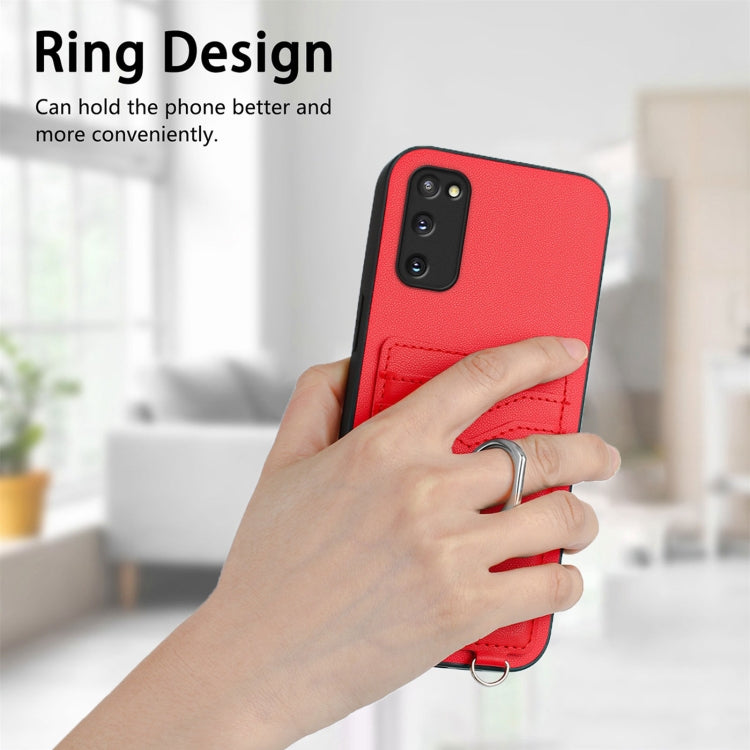 For Samsung Galaxy S20 FE R20 Ring Card Holder Phone Case