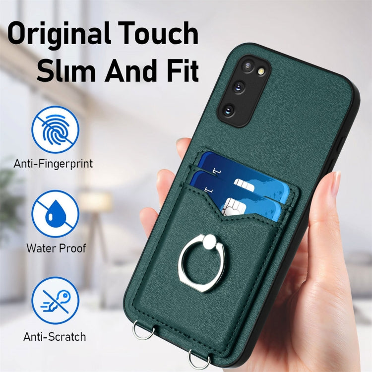 For Samsung Galaxy S20 FE R20 Ring Card Holder Phone Case