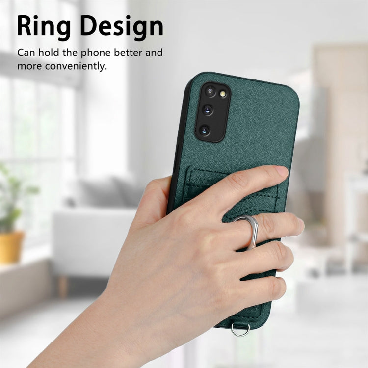 For Samsung Galaxy S20 FE R20 Ring Card Holder Phone Case