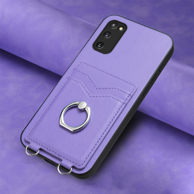 For Samsung Galaxy S20 FE R20 Ring Card Holder Phone Case