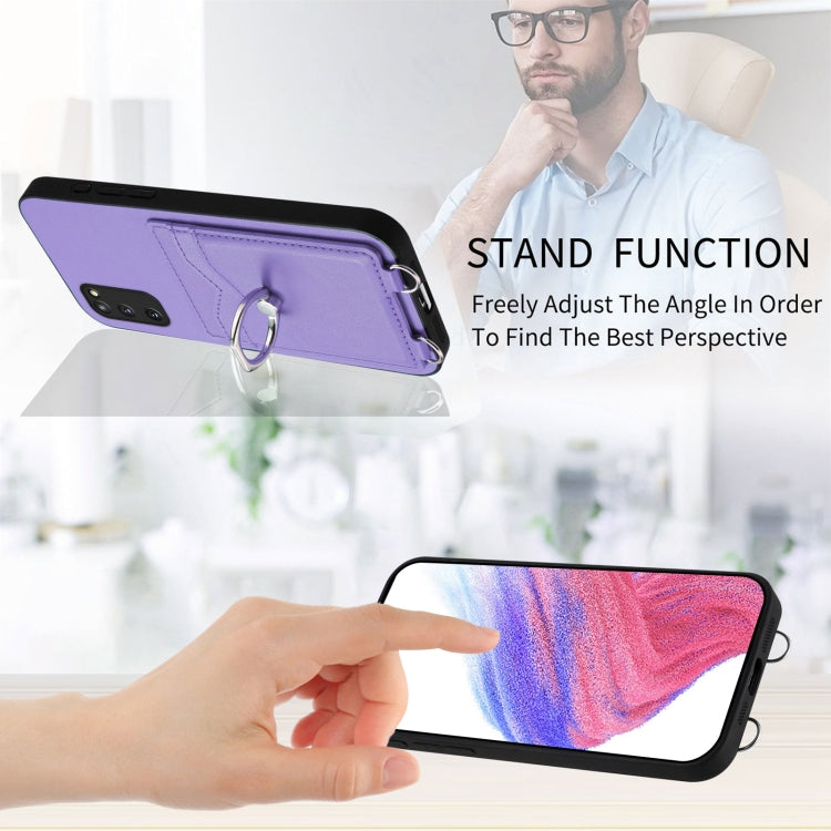 For Samsung Galaxy S20 FE R20 Ring Card Holder Phone Case