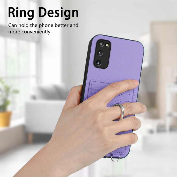 For Samsung Galaxy S20 FE R20 Ring Card Holder Phone Case