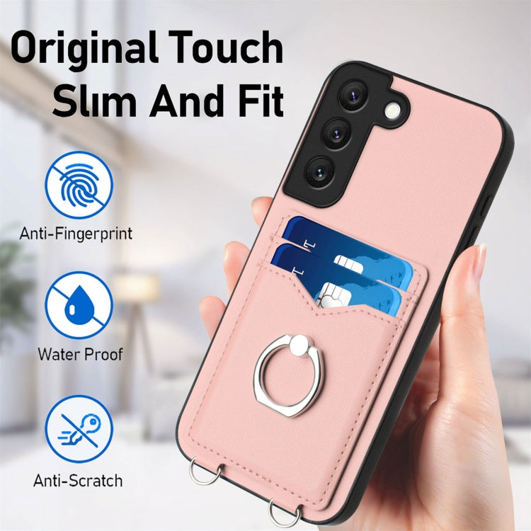 For Samsung Galaxy S22 5G R20 Ring Card Holder Phone Case