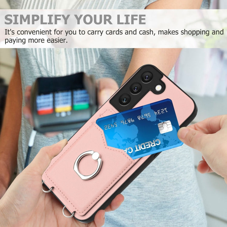 For Samsung Galaxy S22 5G R20 Ring Card Holder Phone Case