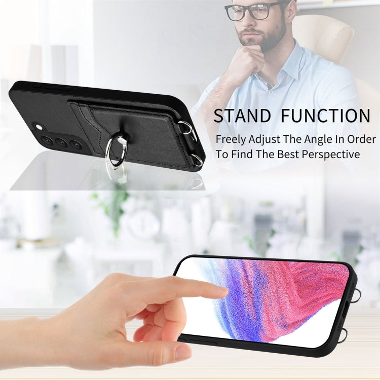 For Samsung Galaxy S22 5G R20 Ring Card Holder Phone Case