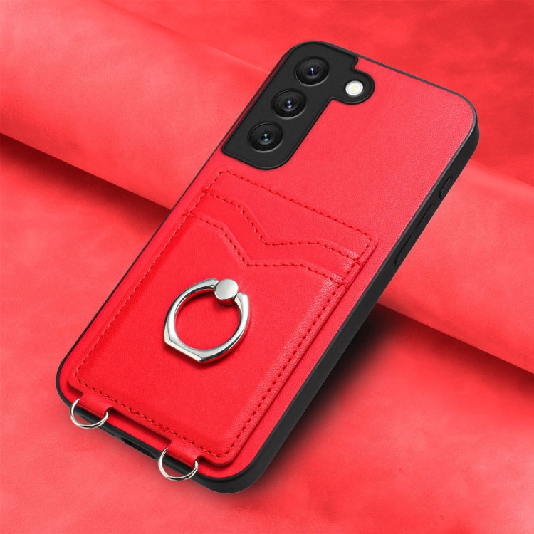 For Samsung Galaxy S22 5G R20 Ring Card Holder Phone Case