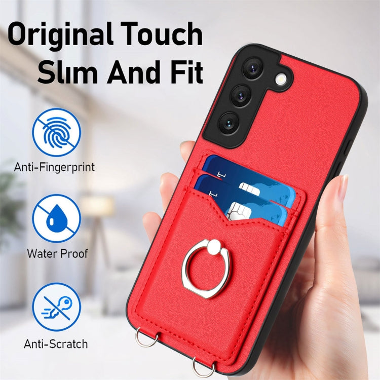 For Samsung Galaxy S22 5G R20 Ring Card Holder Phone Case