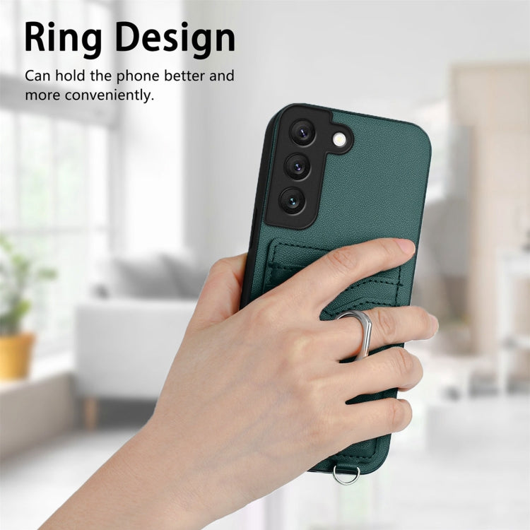 For Samsung Galaxy S22 5G R20 Ring Card Holder Phone Case