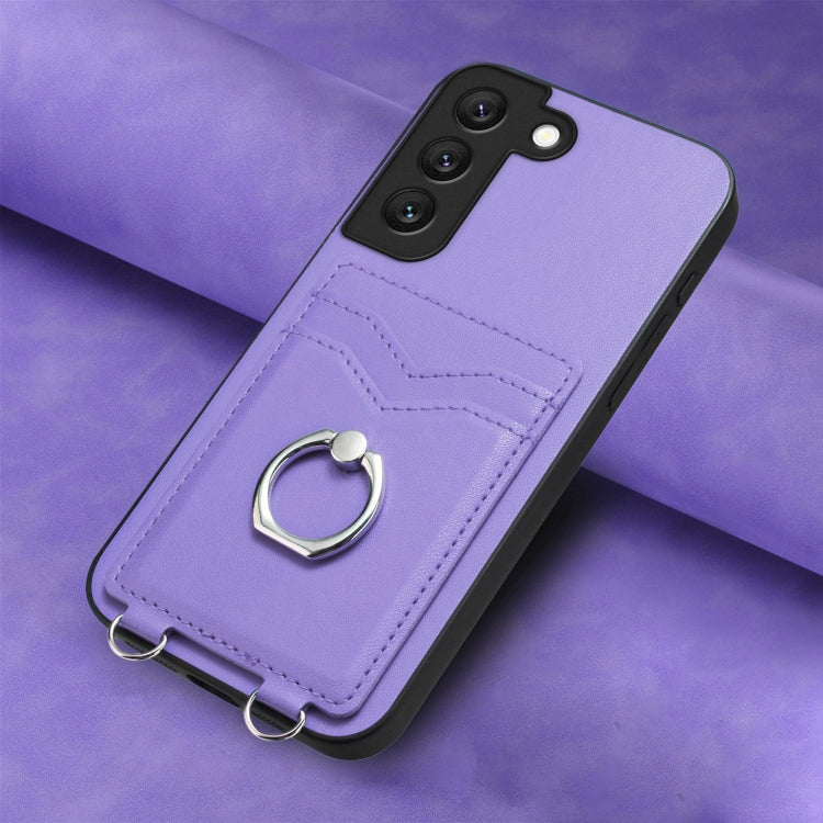 For Samsung Galaxy S22 5G R20 Ring Card Holder Phone Case