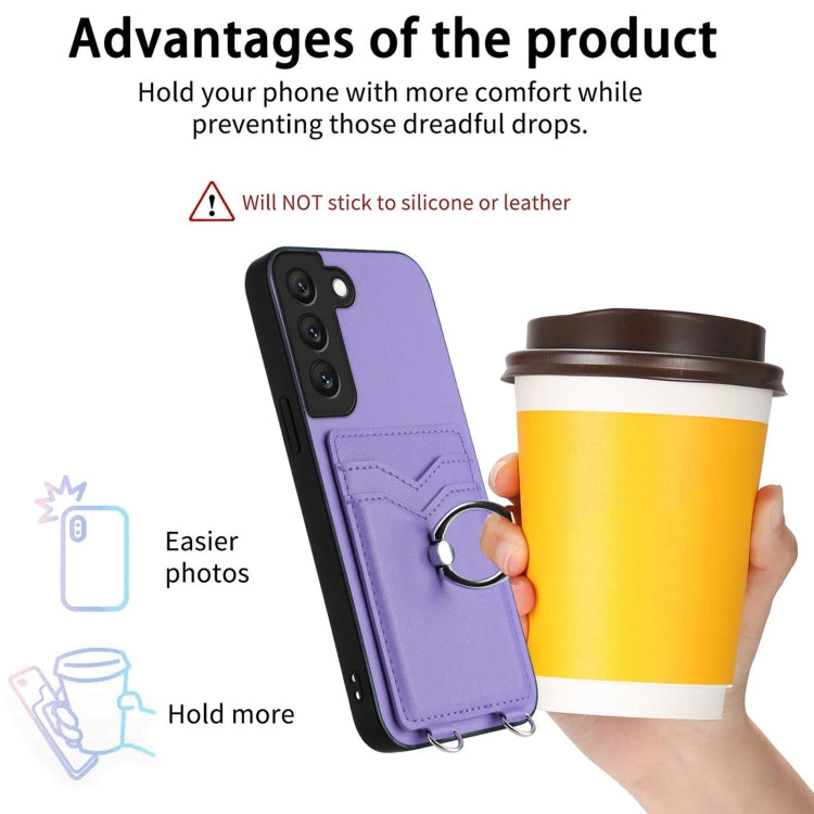 For Samsung Galaxy S22 5G R20 Ring Card Holder Phone Case