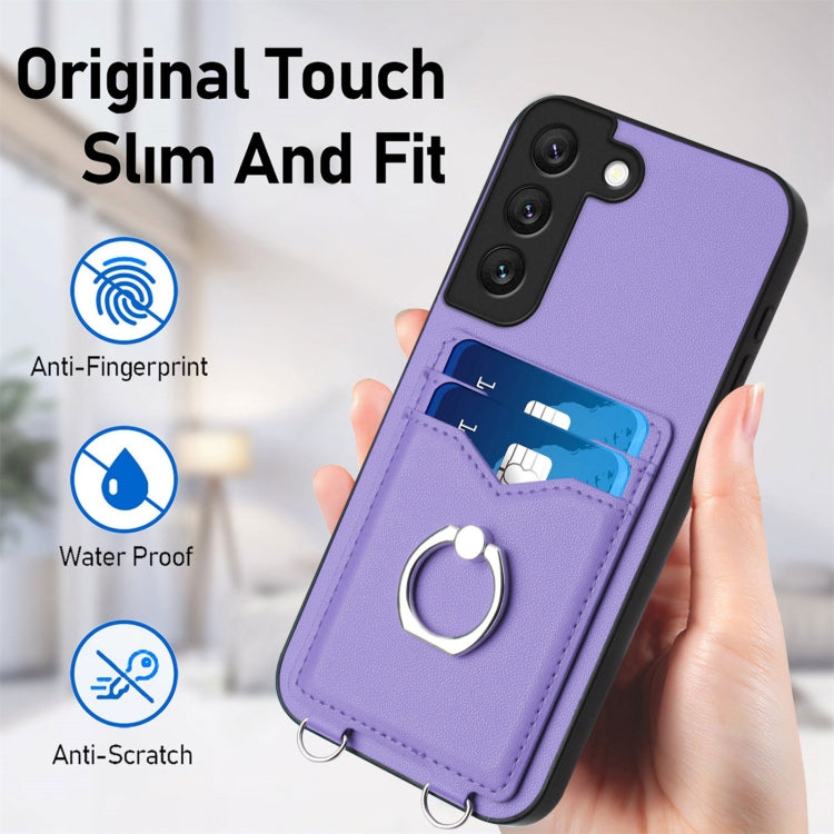 For Samsung Galaxy S22 5G R20 Ring Card Holder Phone Case