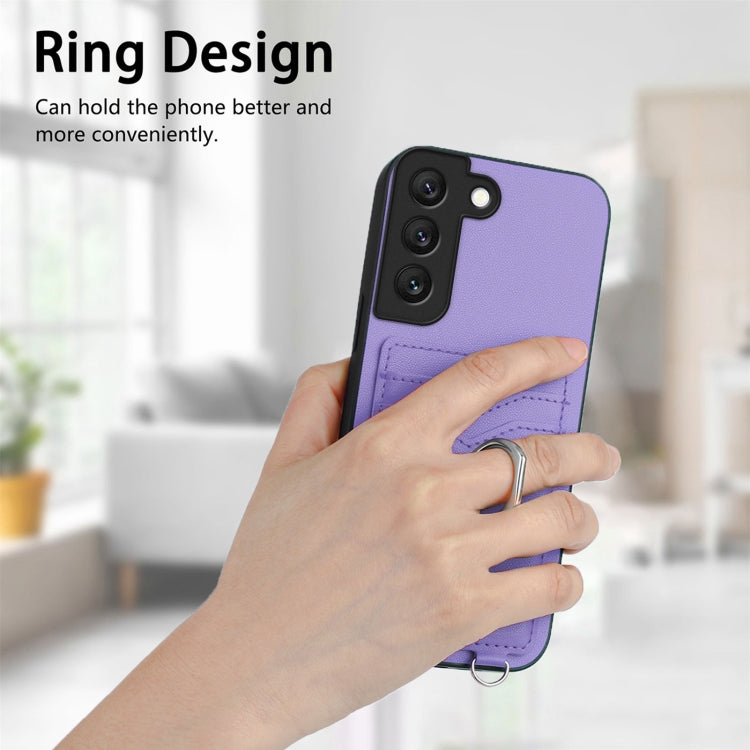 For Samsung Galaxy S22 5G R20 Ring Card Holder Phone Case