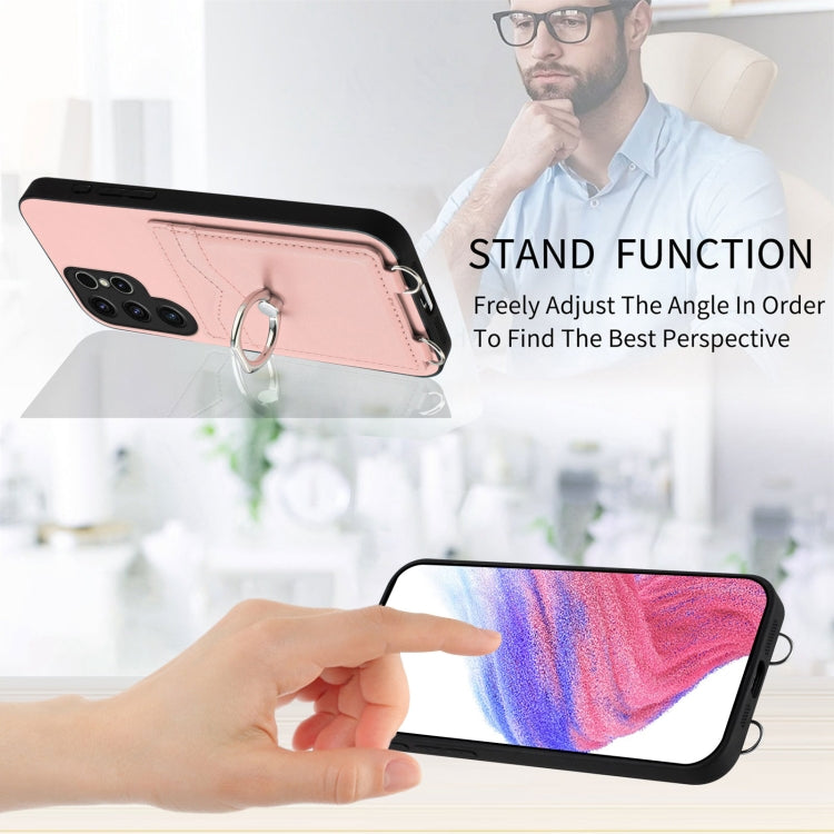 For Samsung Galaxy S22 Ultra 5G R20 Ring Card Holder Phone Case