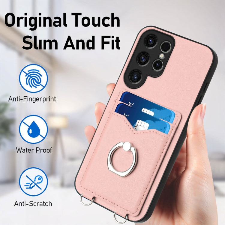 For Samsung Galaxy S22 Ultra 5G R20 Ring Card Holder Phone Case